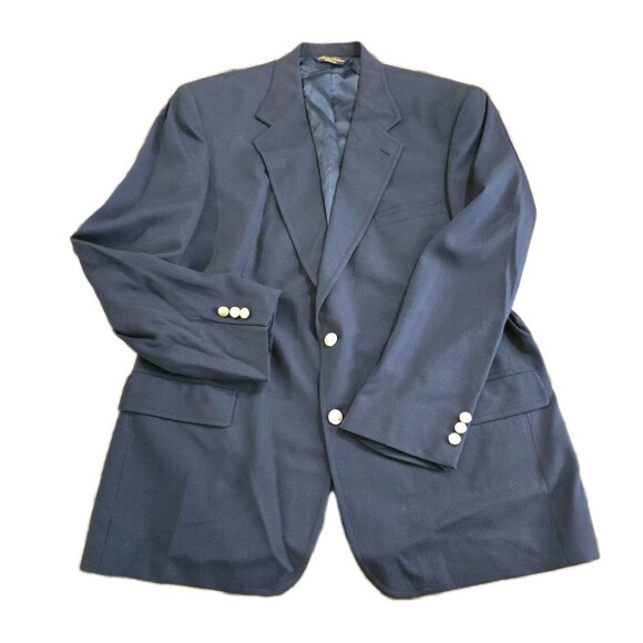 Brooks Brothers 1818 Men Blazer 45R Dark Blue Gold Buttons Classic Sport Coat - Picture 14 of 14
